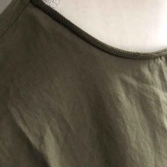 Zara olive green top with side ties - Picture 3 of 5